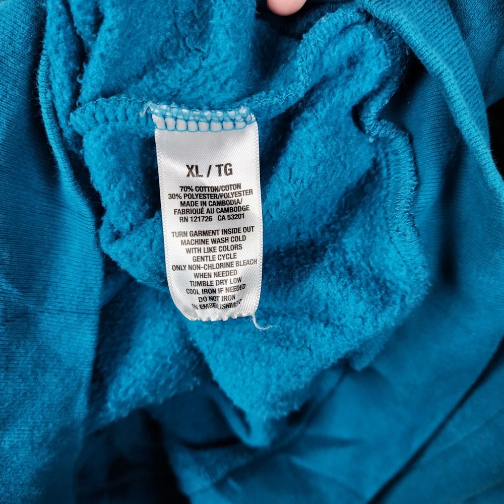 Aeropostale Hoodie Women XL Teal Eighty Seven Graphic Pullover 7531AH11 - Picture 5 of 7